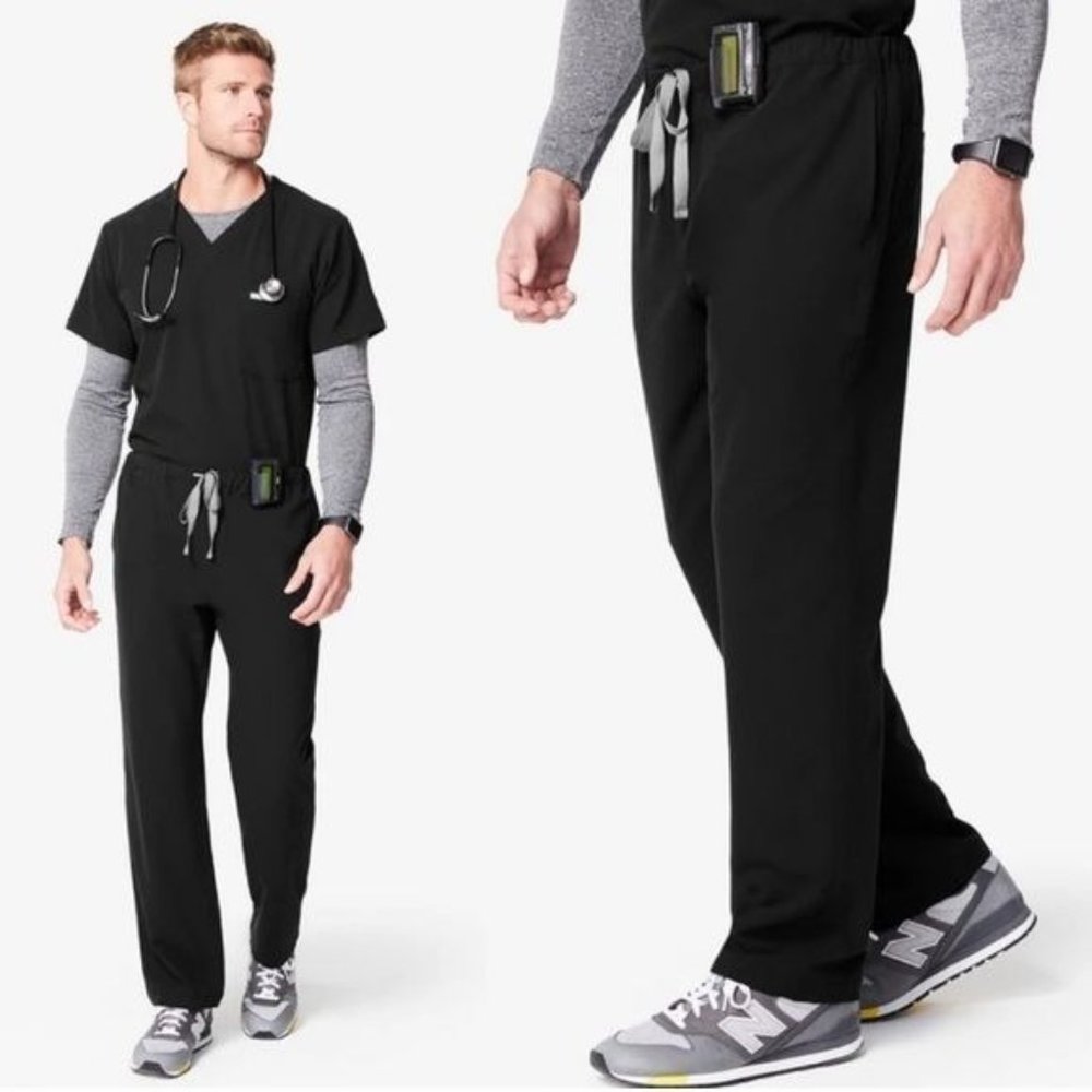 Figs Men’s Black Drawstring Scrub Pants